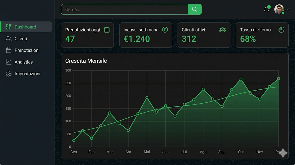 Demo dashboard backoffice