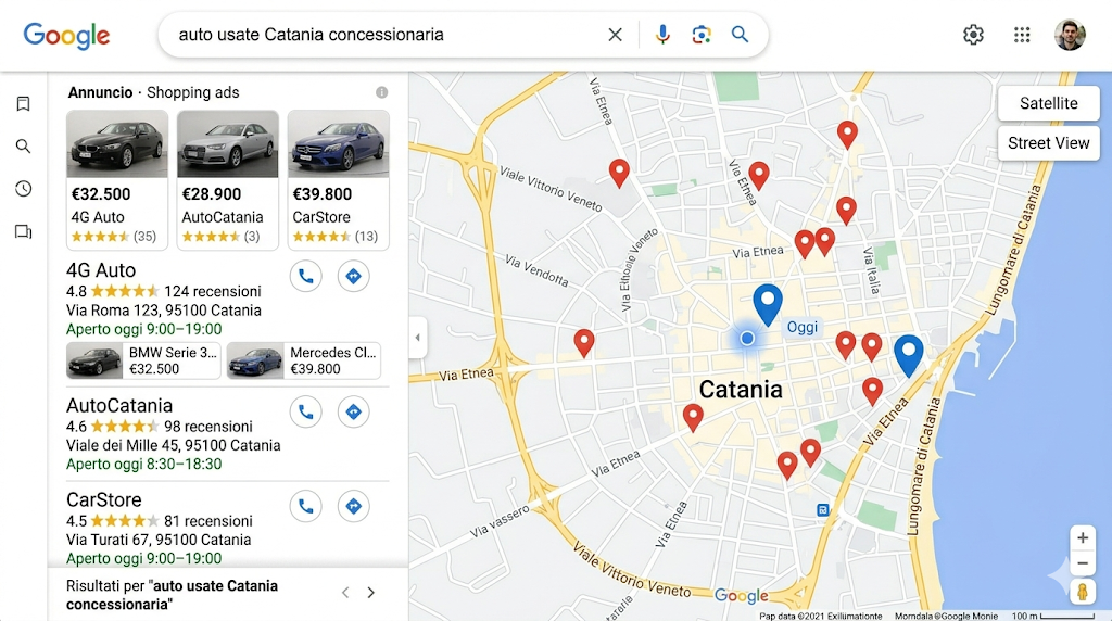 Demo SEO Google concessionaria