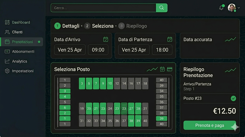 Demo prenotazioni online parcheggio